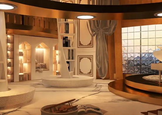 # Luxurious Library  Renderização de Design