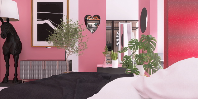 slaapkamer roze liefde style 