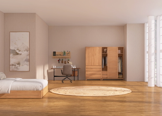 Chambre aesthetic simple  Design Rendering
