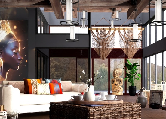Modern African home Design Rendering