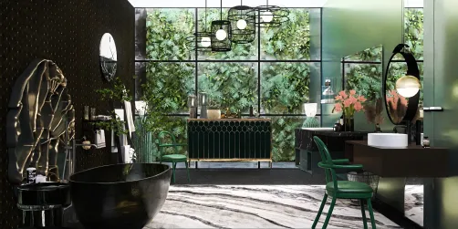 Green bathroom
