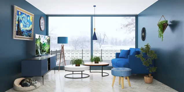 🌸 💙  blue living room  💙 🌸