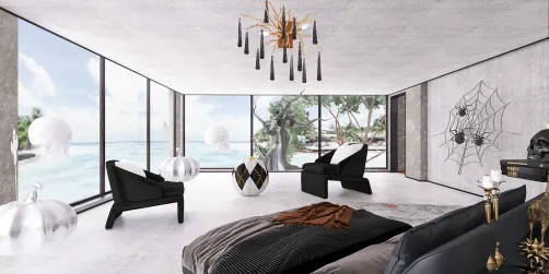 White Hallowen Bedroom
