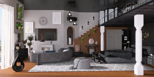 modern bed room