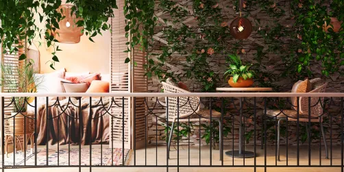 Bedroom with balcony