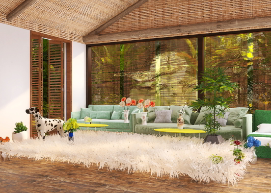 Nature living/bedroom  Design Rendering