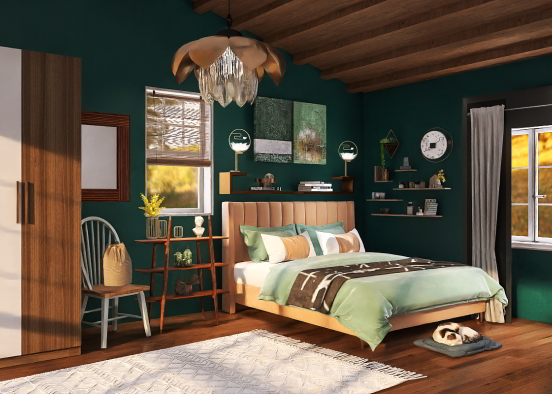Green Bedroom 🌻 Design Rendering