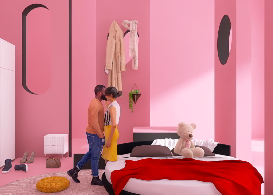 Chambre pour la st Valentin Design Rendering
