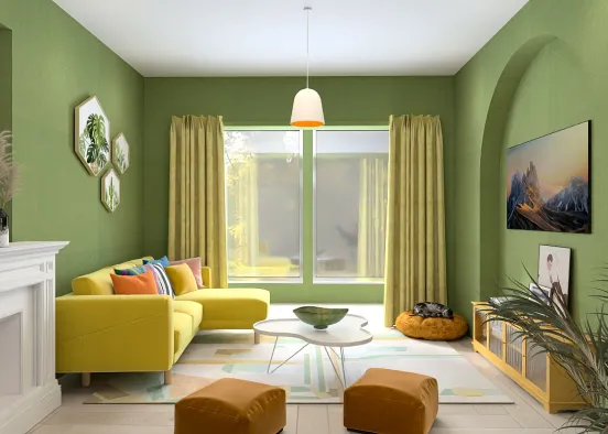 Green and Yellow Design Rendering