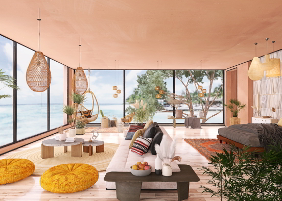 Tropical Beach Getaway Design Rendering