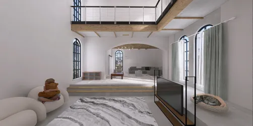 Sala de estar + Sala para diversão das crianças 