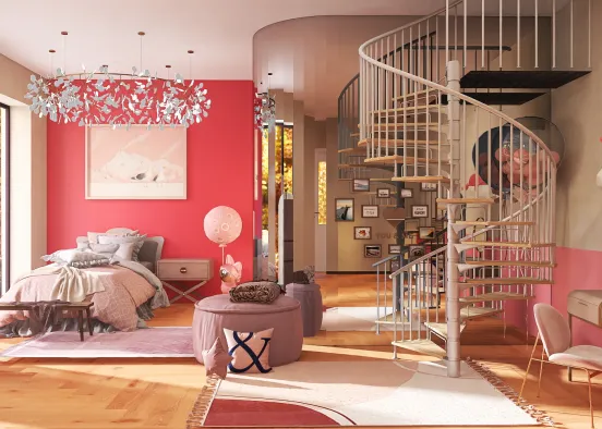 a room for a girl Design Rendering