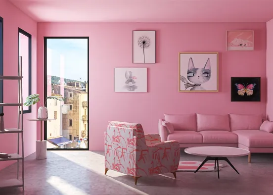 The pink room!  Design Rendering