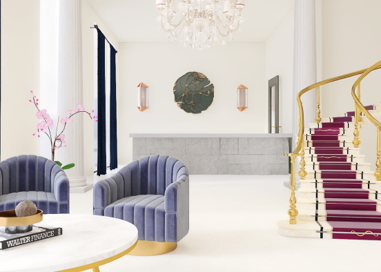 Fancy Hotel Lobby 🎩 Design Rendering