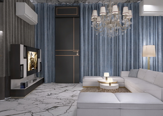 luxury living room interior design. Design Rendering