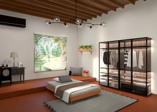 Simple bedroom  Design Rendering