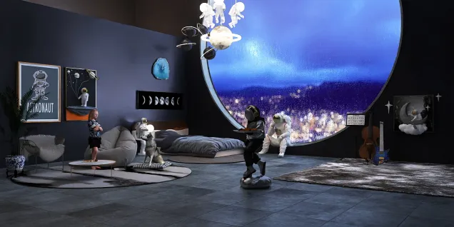 Girl’s Space Themed Room
