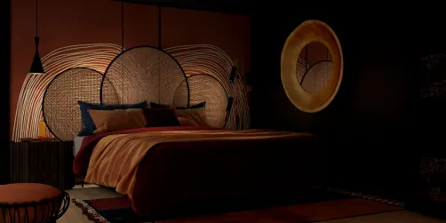 Chic moody bedroom 