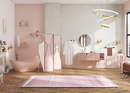 barbie inspired bathroom 🌸🩷👛 Design Rendering