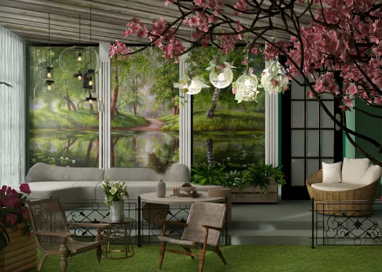 # spring on the garden porch Renderização de Design