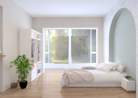 A bedroom
 Design Rendering