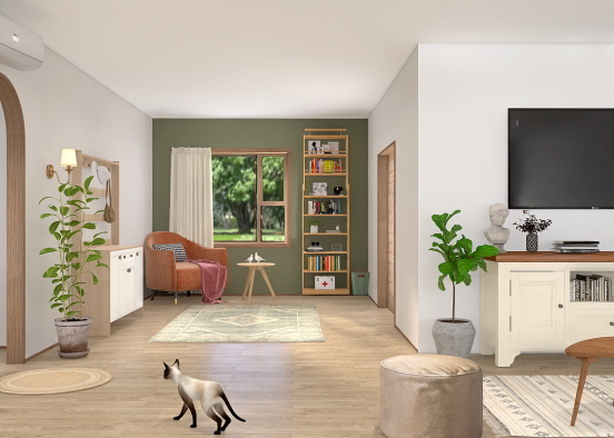contemporary living room! Design Rendering