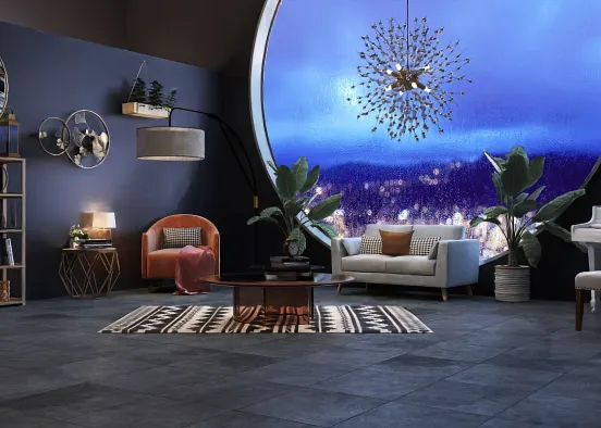 Charming living room Design Rendering