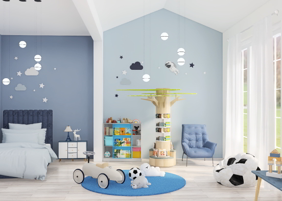 Baby boy room 💙 Design Rendering