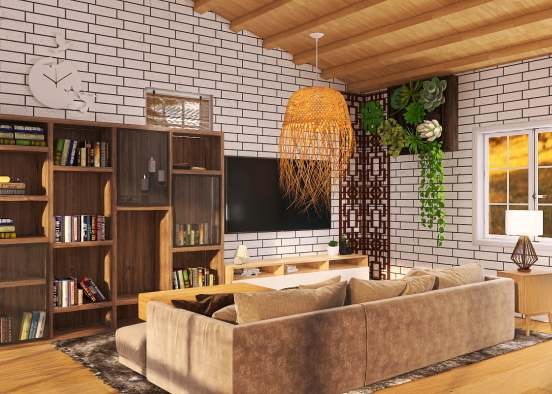Poetic Living room Design Rendering