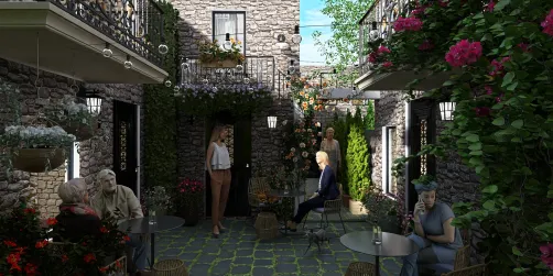 cozy yard with friendly neighbors