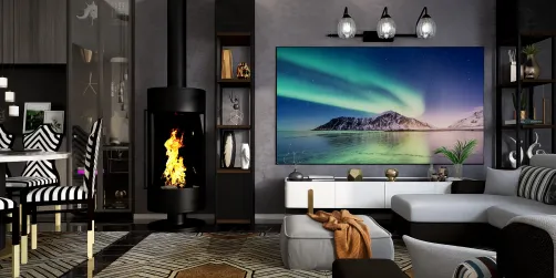 Black living room 