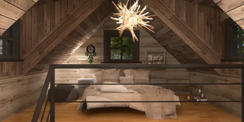 Cabin Retreat Loft Bedroom