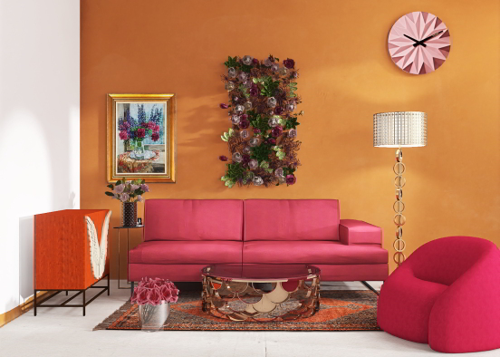 Orange&hot pink Design Rendering