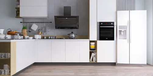 Cozinha com ilha integrada