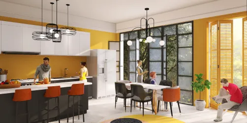 Yellow kitchen 