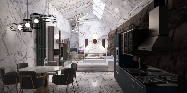 luxury white apartment interior design 