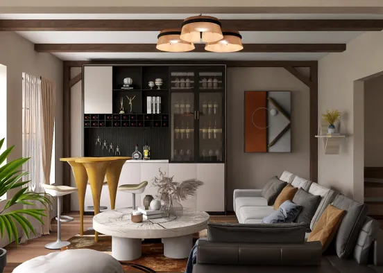 # sunken living Renderização de Design