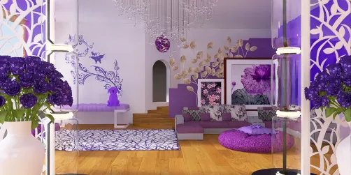 Pretty Purple Living Room💜