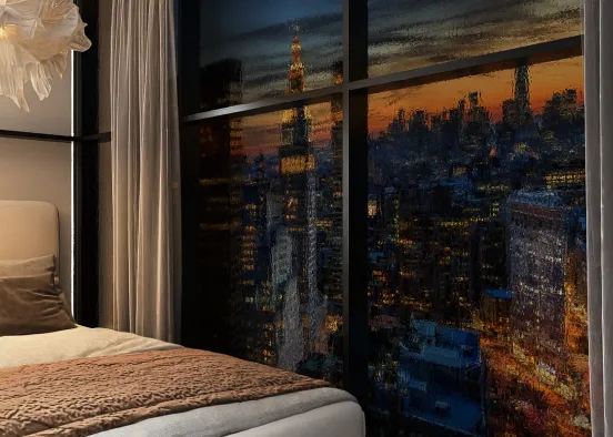 # Rincón acogedor en una noche lluviosa 🌧️  Renderização de Design