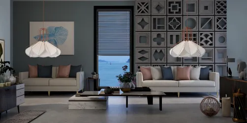 Soft blue living room idea 💡
