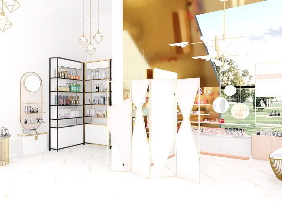 Luxury makeup room Design Rendering