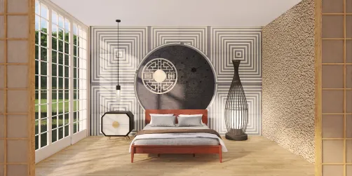 Asymmetrical bedroom