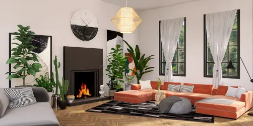 Modern eclectic living room 