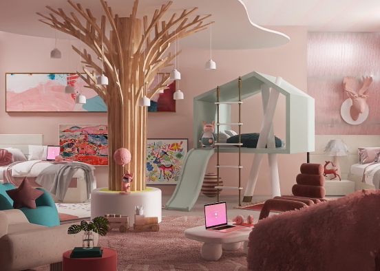 Tree…best place… middle of room Design Rendering
