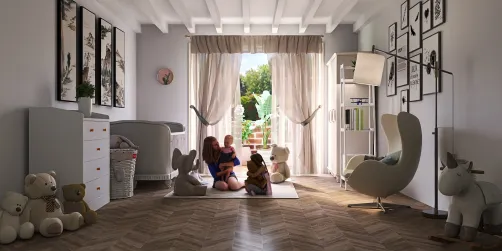 simple infant or toddler room design 