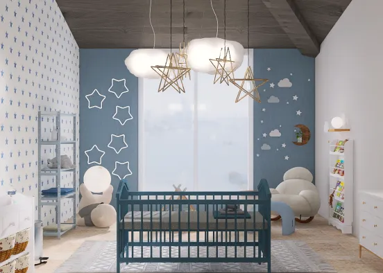 Starry Night Nursery Design Rendering