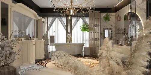 Elegant Penthouse Suite Master Bath. 