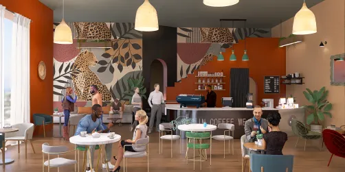 café déco africaine moderne