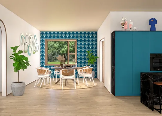 Blue kitchen 💙 Design Rendering