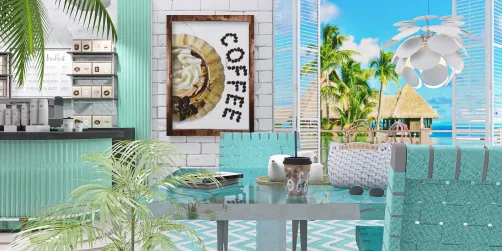 Maldives Resort Coffee Corner 🌿☕️